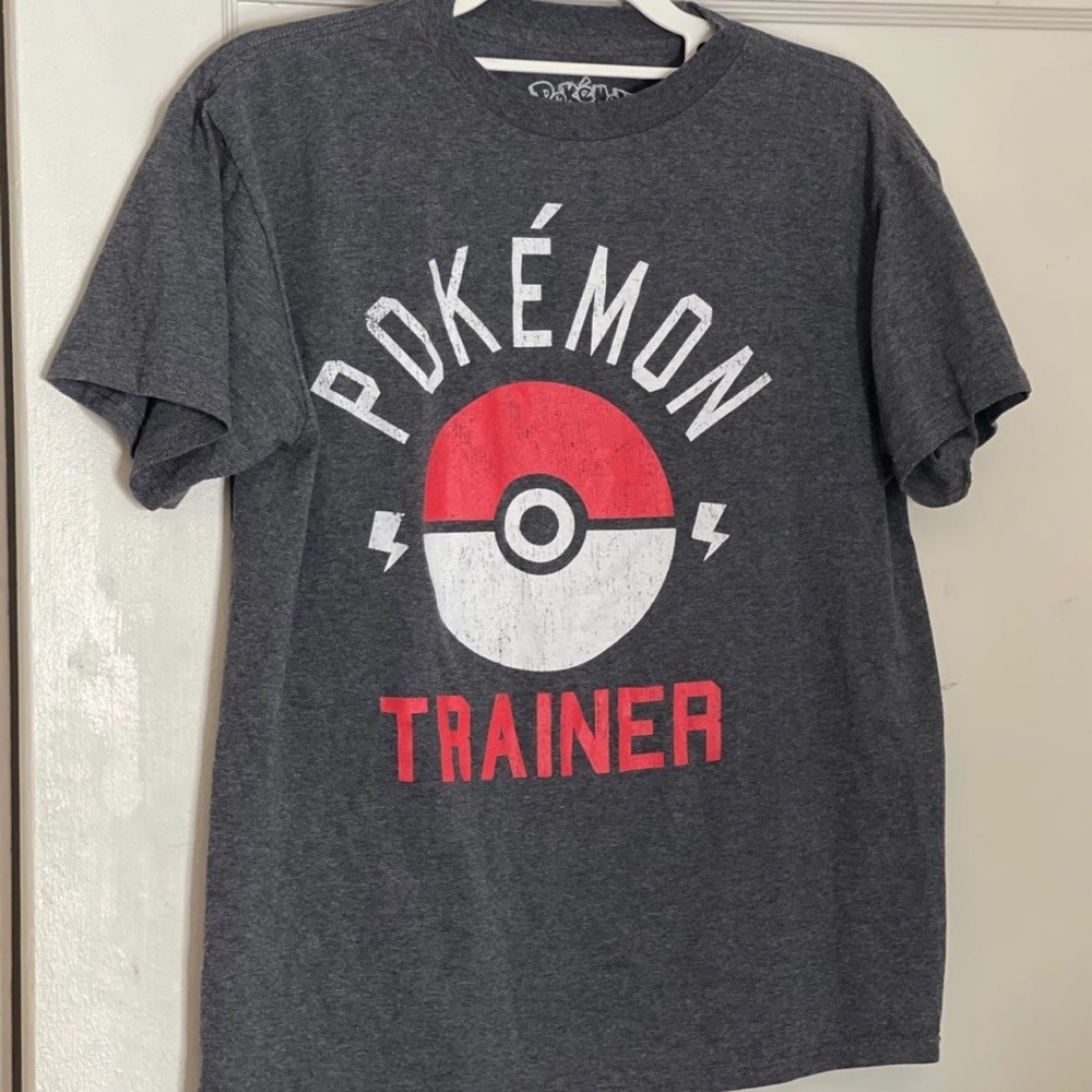 Pokemon Gray and Red Short Sleeve Tee